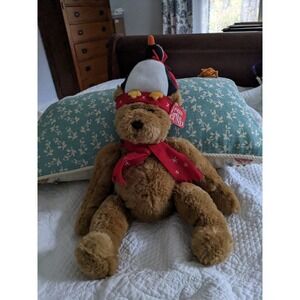 Gund Moguls Collectible Plush Teddy‎ Bear With Funny Penguin Hat #8742